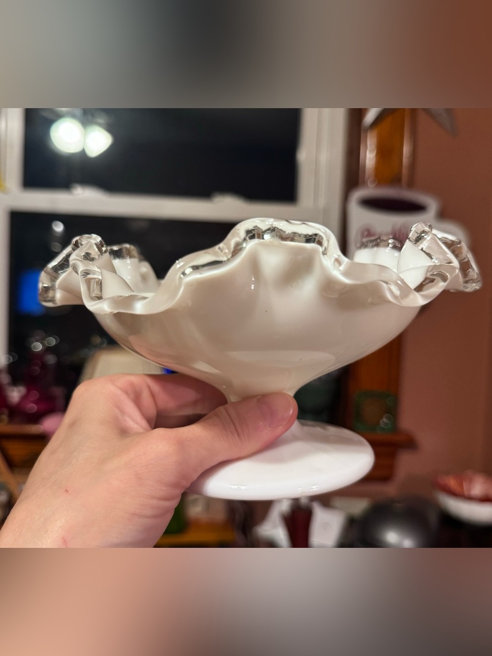Fenton Silver Crest Footed Bowl - Picture 4 of 9